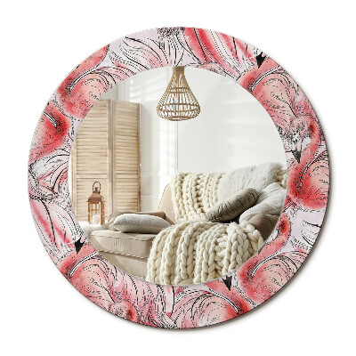 Oglinda perete decorativa rotunda Flamingo