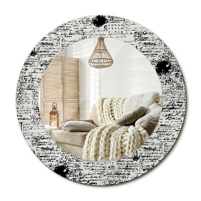Oglinda rotunda cu rama imprimata Mâzgăleli