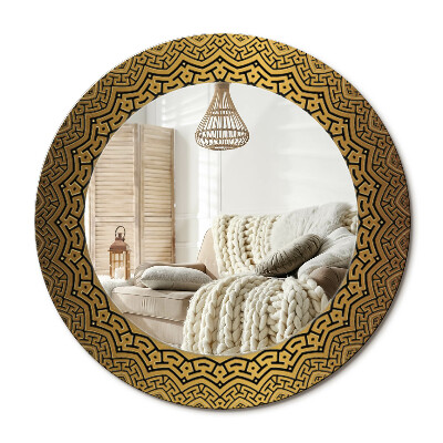 Oglinda rotunda imprimata Ornament grecesc