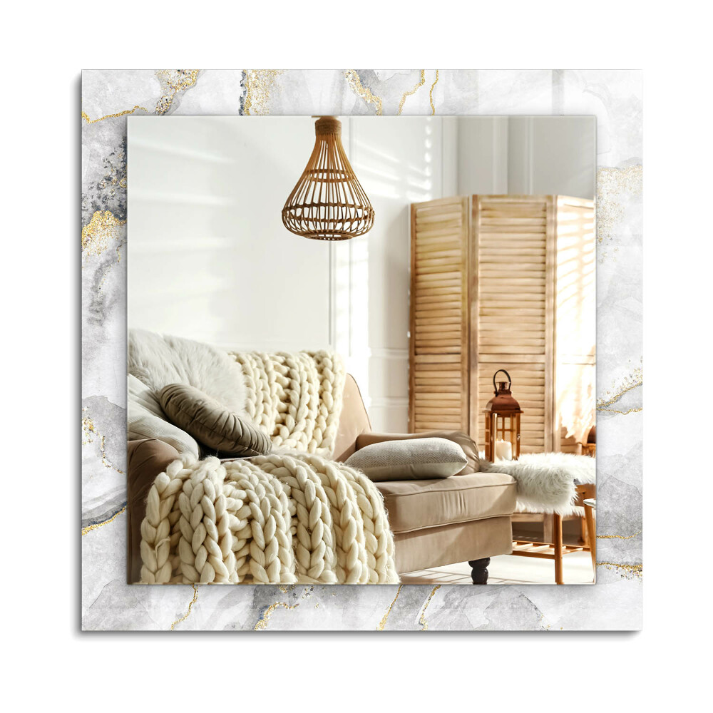 Oglinda cu decor dreptunghiulară Marmură venoasă