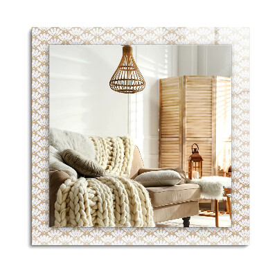 Oglinda cu decor dreptunghiulară Model geometric floral