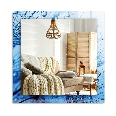 Oglinda dreptunghiulară decor perete Picături pe păpădii