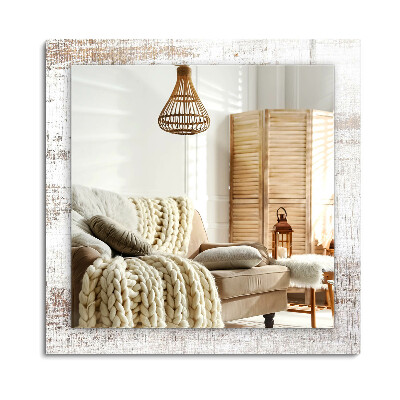 Oglinda cu decor dreptunghiulară Lemn vechi