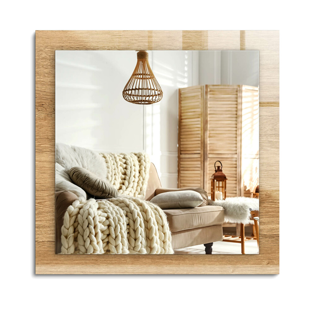 Oglinda dreptunghiulară imprimata Lemn cu structură