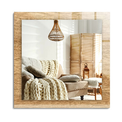 Oglinda dreptunghiulară imprimata Lemn cu structură