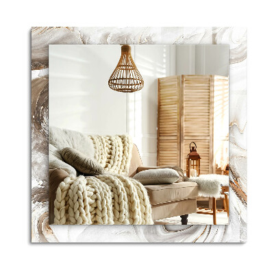 Oglinda dreptunghiulară decor perete Model abstract de marmură