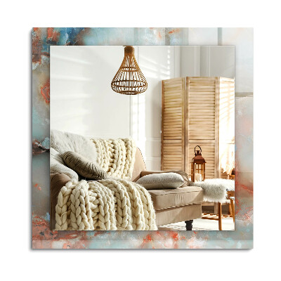 Oglinda dreptunghiulară rama cu imprimeu Textură colorată abstractă