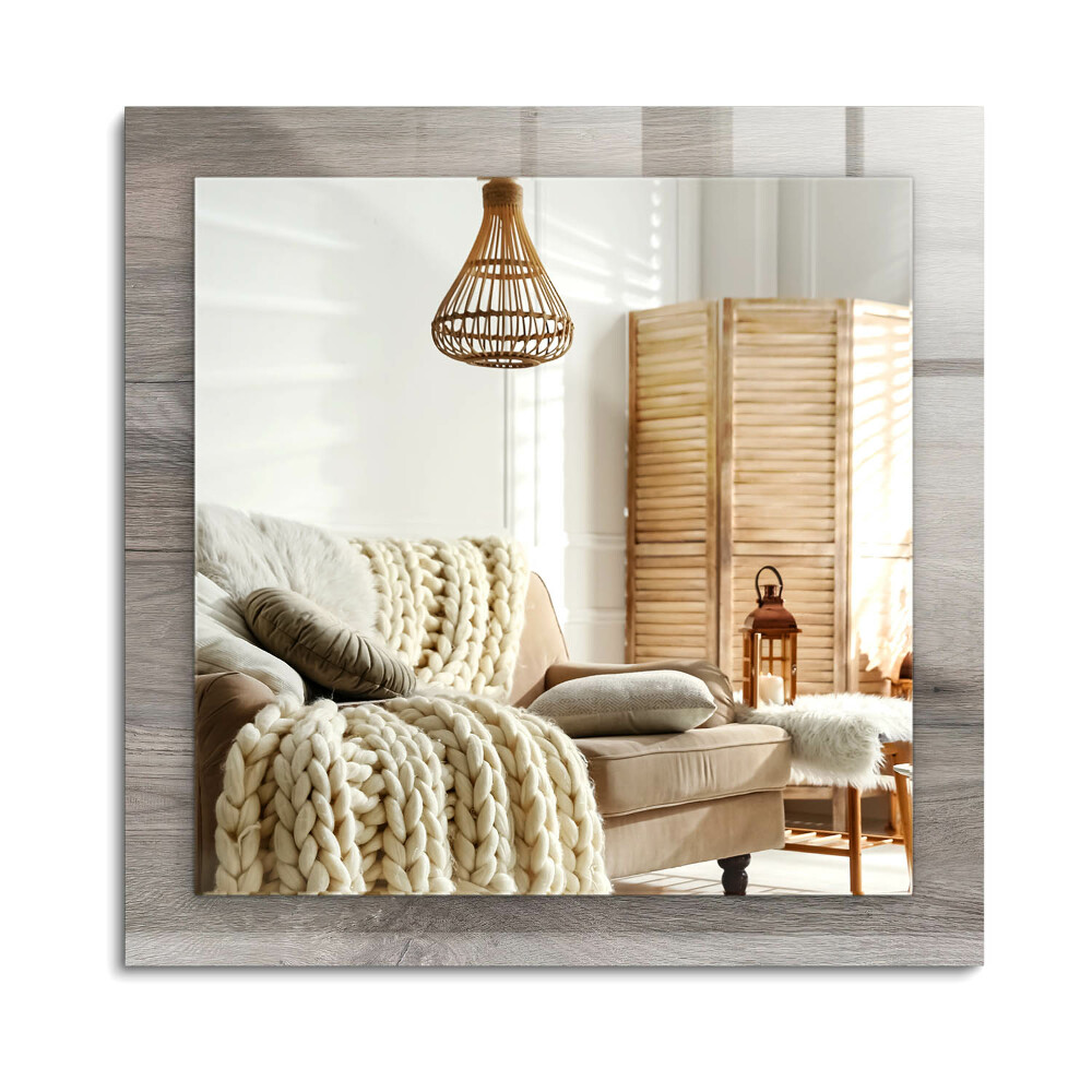 Oglinda dreptunghiulară decor perete Textură de placă de lemn