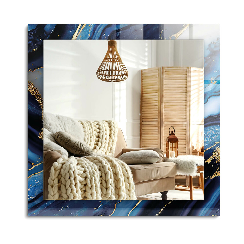 Oglinda dreptunghiulară imprimata Artă abstractă din marmură