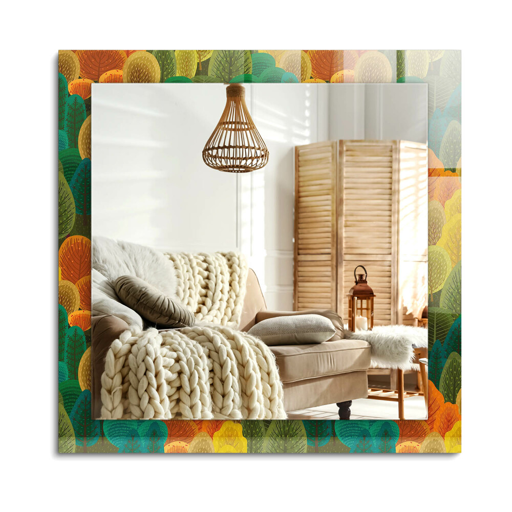 Oglinda dreptunghiulară imprimata Copaci de toamnă