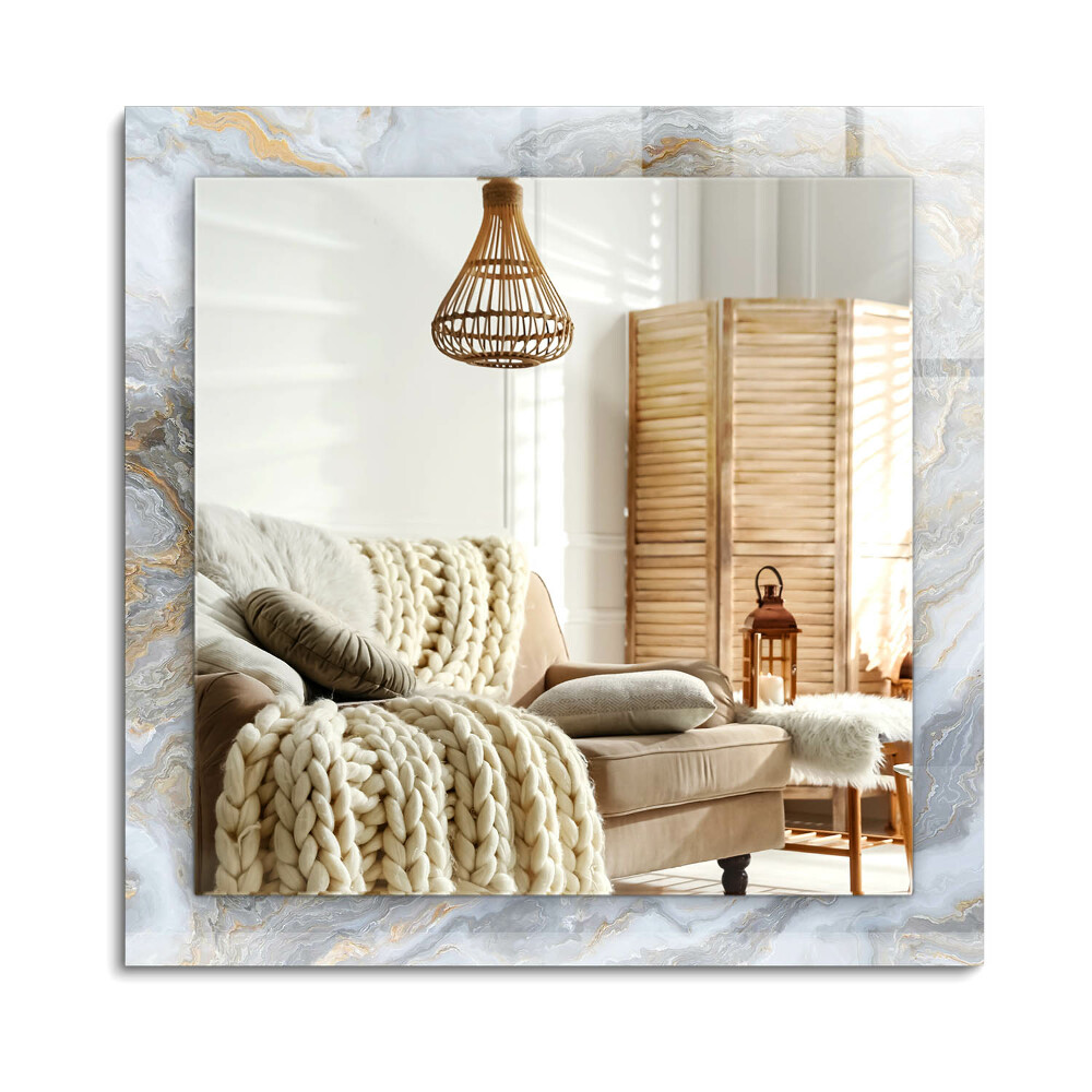 Oglinda dreptunghiulară decor perete Textură de marmură