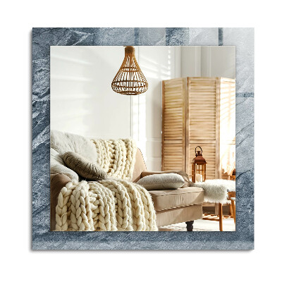 Oglinda cu decor dreptunghiulară Piatră de textură rocă