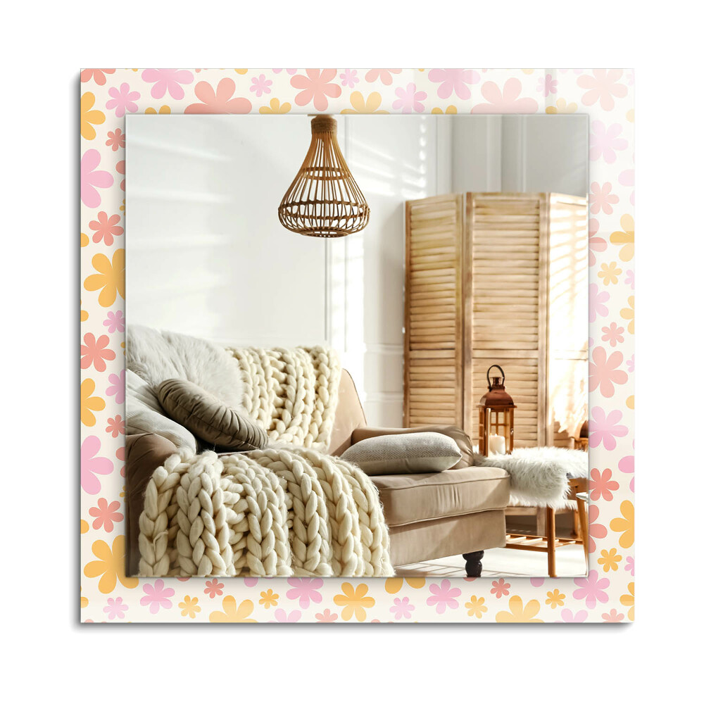 Oglinda dreptunghiulară imprimata Model floral