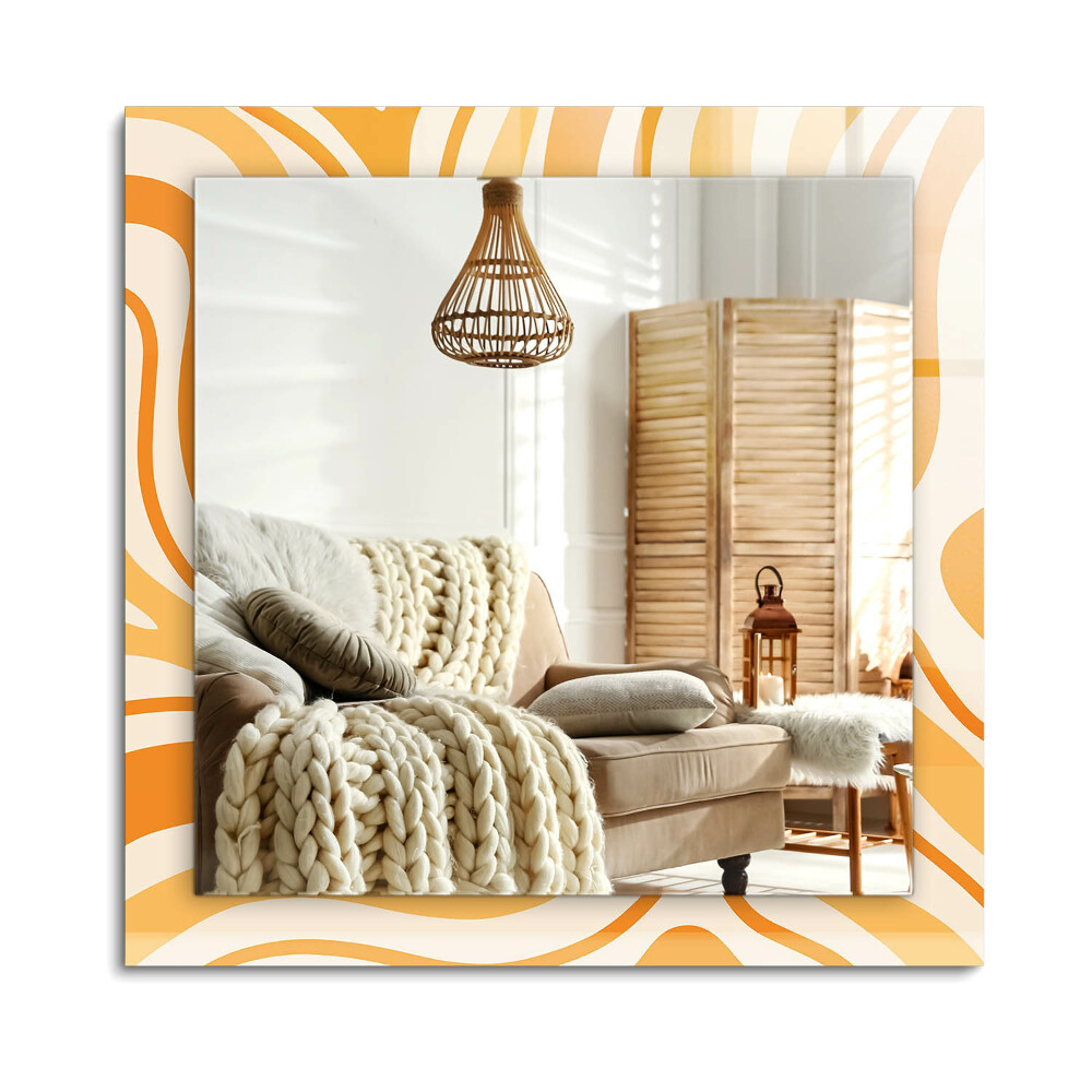 Oglinda dreptunghiulară imprimata Modele portocalii abstracte