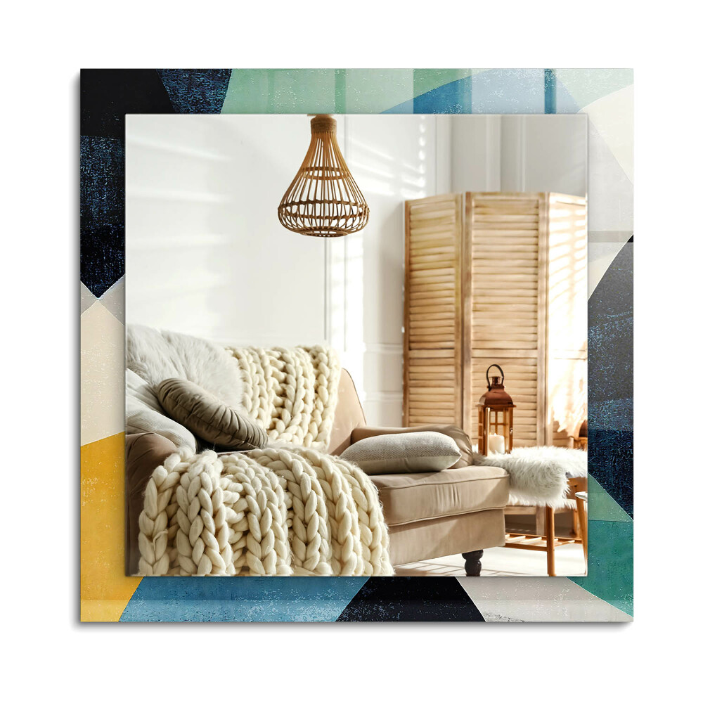 Oglinda cu decor dreptunghiulară Modele abstracte colorate