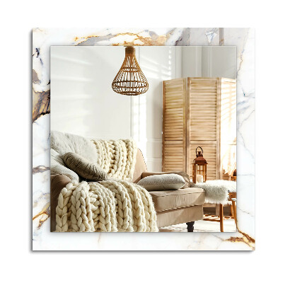 Oglinda dreptunghiulară rama cu imprimeu Marmură venoasă