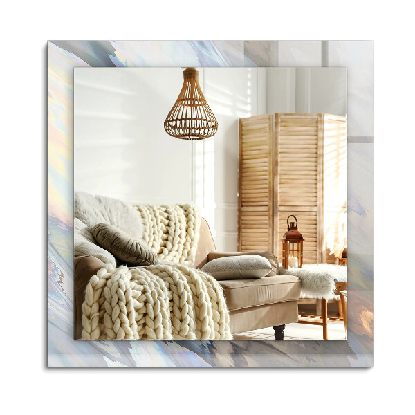 Oglinda dreptunghiulară decor perete Modele abstracte colorate
