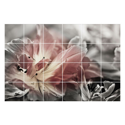 Autocolante pentru gresie Prim-plan al detaliului floral