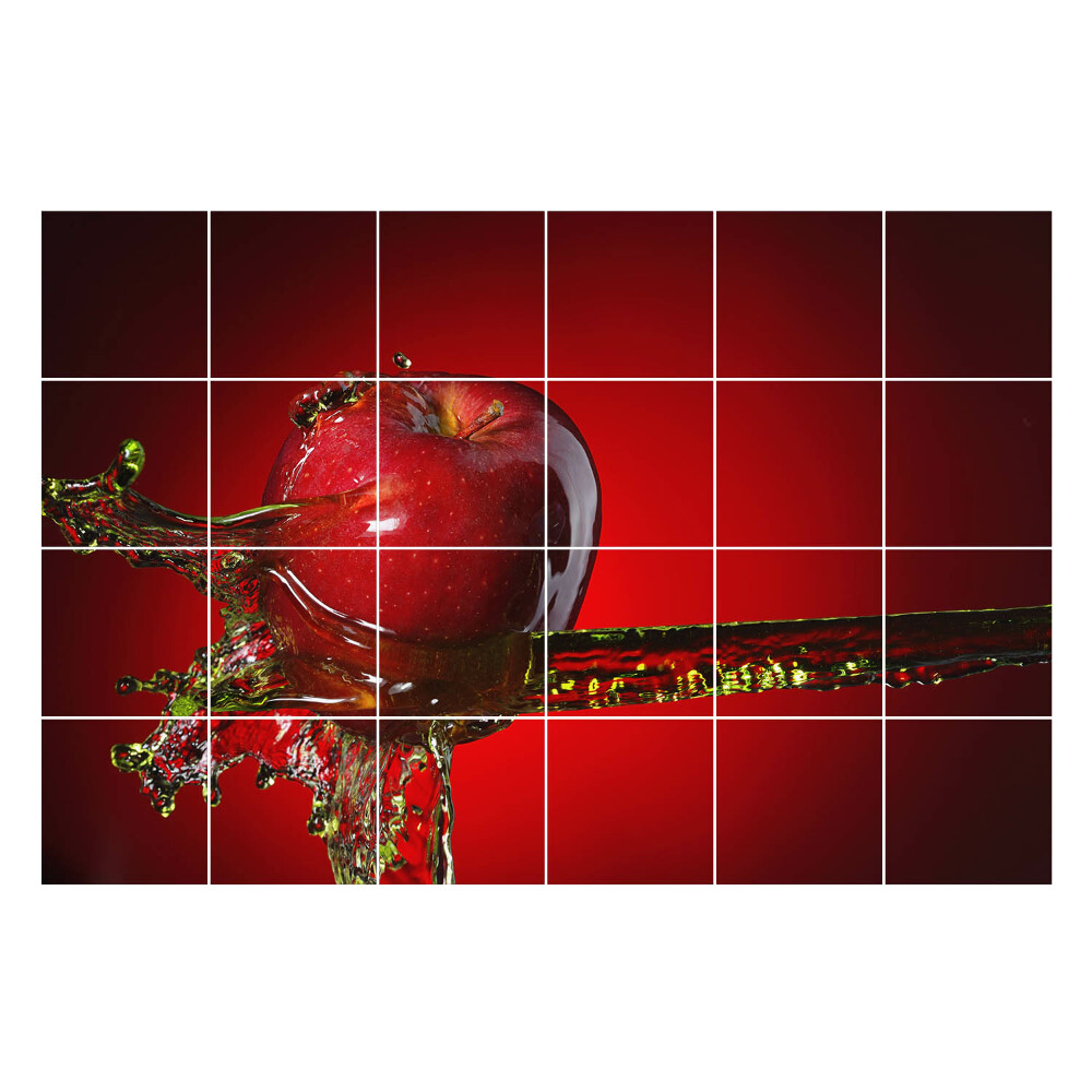 Autocolante pentru gresie Mărul în acțiunea apei