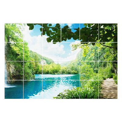 Autocolante gresie si faianta Peisaj pitoresc de apă