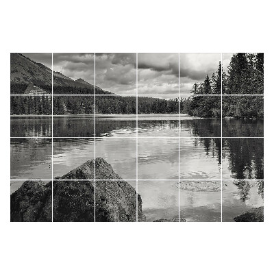 Autocolante pentru gresie Un peisaj de apă liniștit