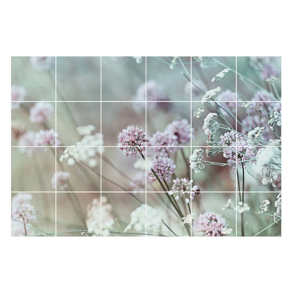 Autocolante gresie Motiv floral pe fundal