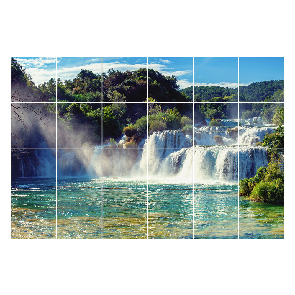 Autocolante gresie Cascade inconjurate de natura