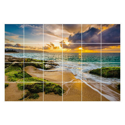 Autocolante gresie si faianta Apus peste mare