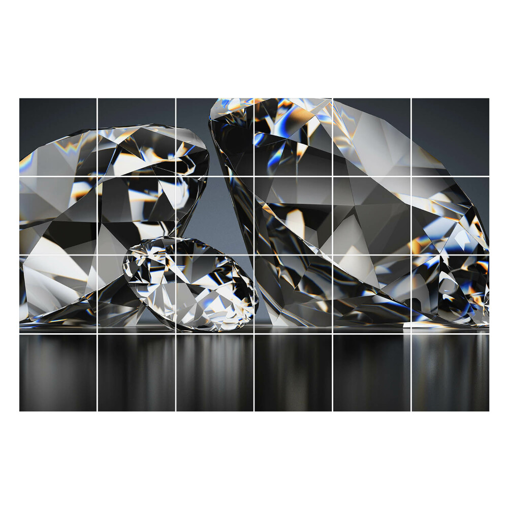 Autocolante pentru gresie Diamante lipicioase