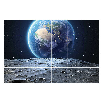 Autocolante gresie Vedere a Pământului de pe Lună