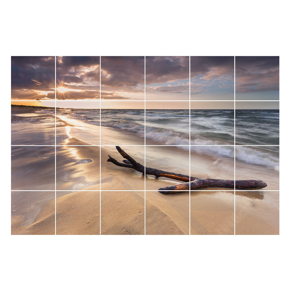 Autocolante pentru gresie Apus peste mare