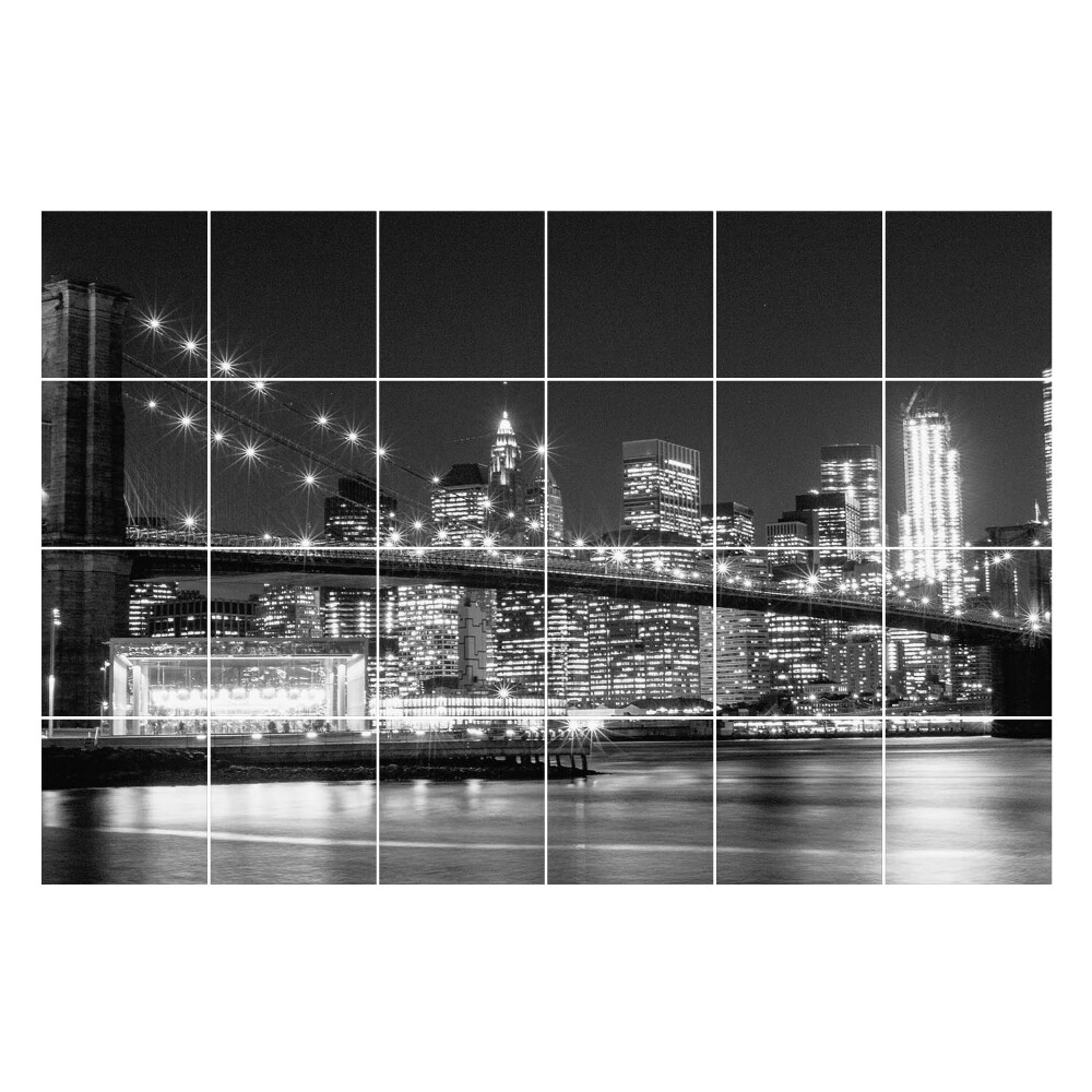 Autocolante gresie si faianta Pod peste oraș noaptea