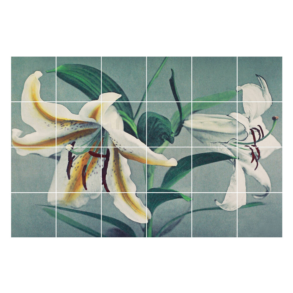 Autocolante pentru gresie Aranjament floral de crini