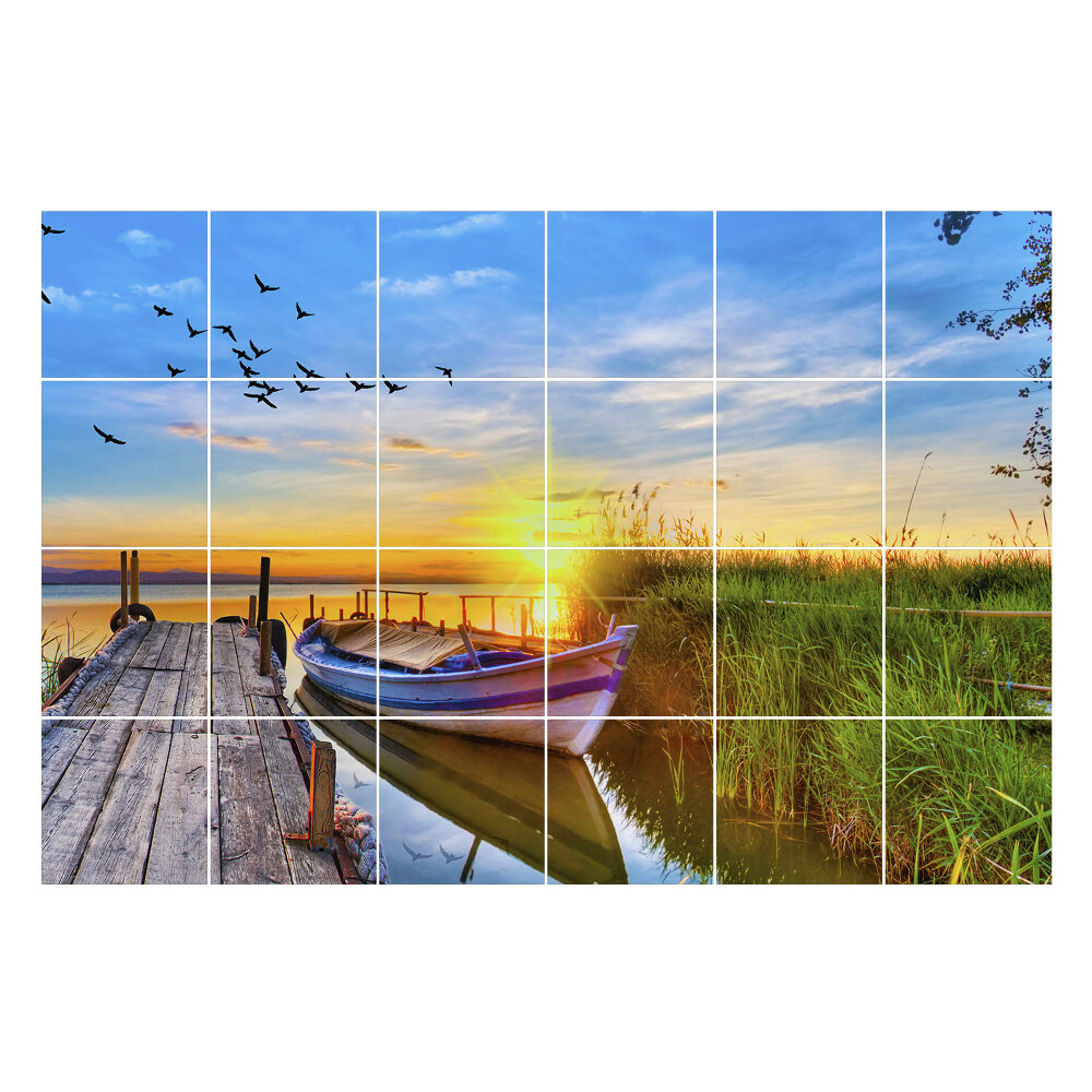 Autocolante gresie si faianta Apus peste apă