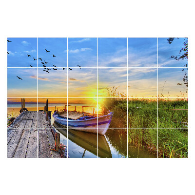 Autocolante gresie si faianta Apus peste apă