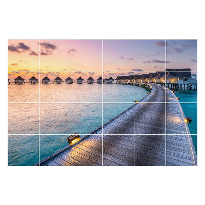 Autocolante gresie si faianta Pier deasupra apei liniştite