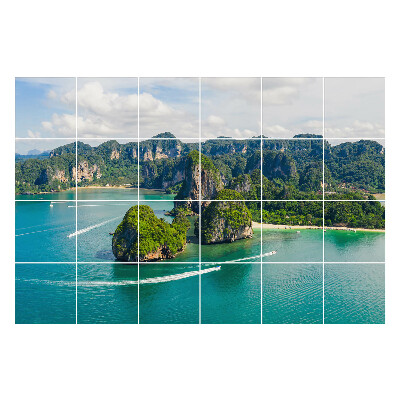 Autocolante gresie Insule pitorești și mare