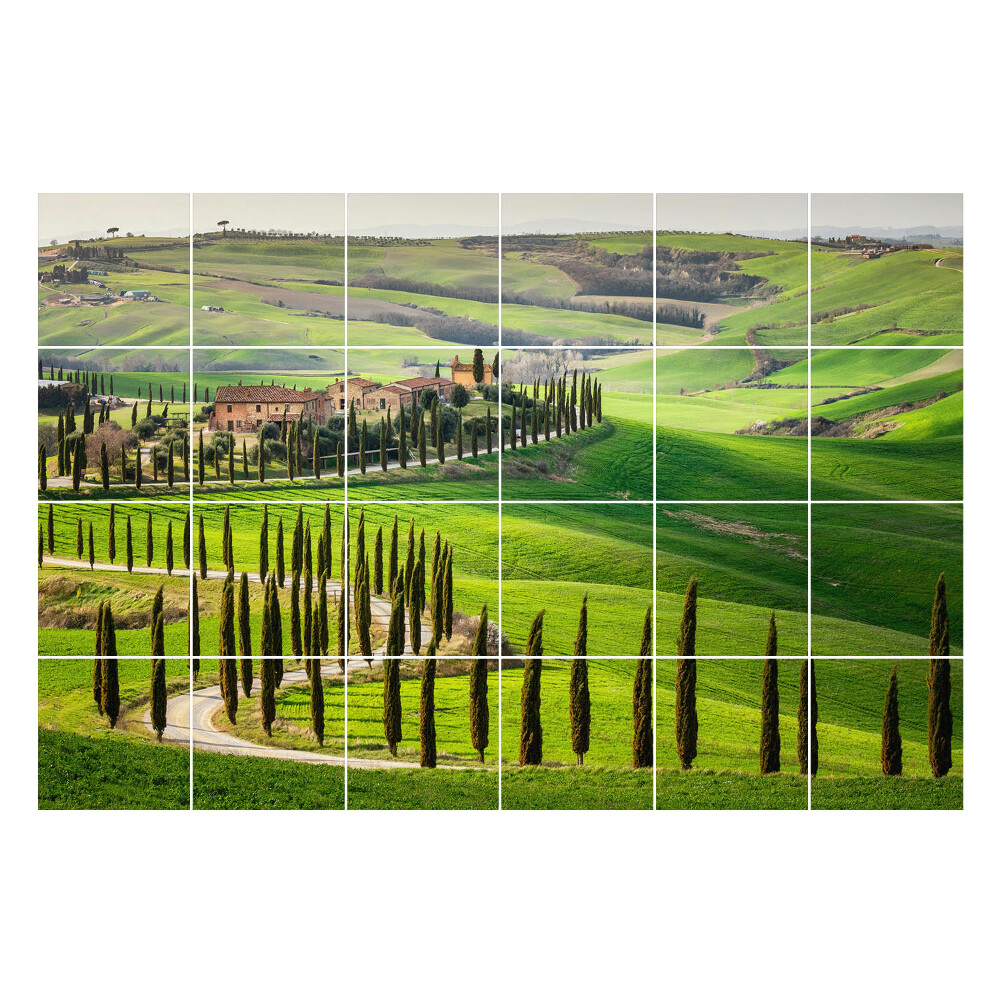 Autocolante gresie si faianta Panorama rurală italiană