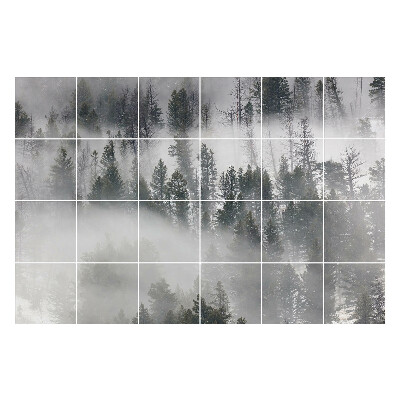 Autocolante gresie Peisaj cețos al pădurii