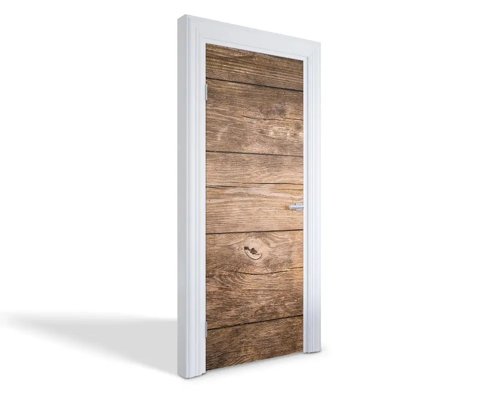 Autocolant pentru uși Podea din lemn