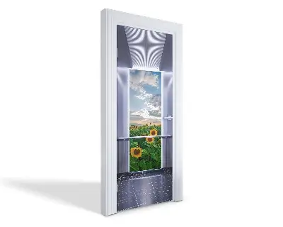 Autocolant pentru uși Lift cu vedere