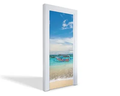 Autocolant pentru uși Plajă tropicală