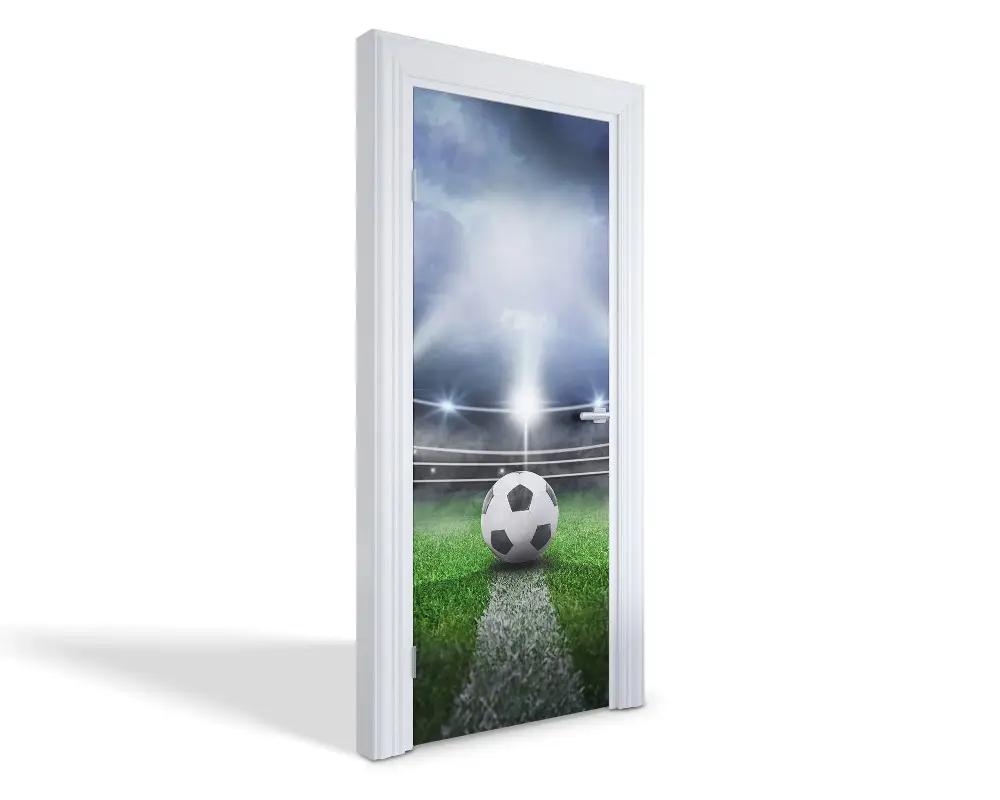 Autocolant pentru uși Meci de fotbal de noapte