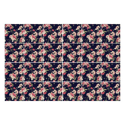 Autocolante gresie Flori într-o țesătură densă