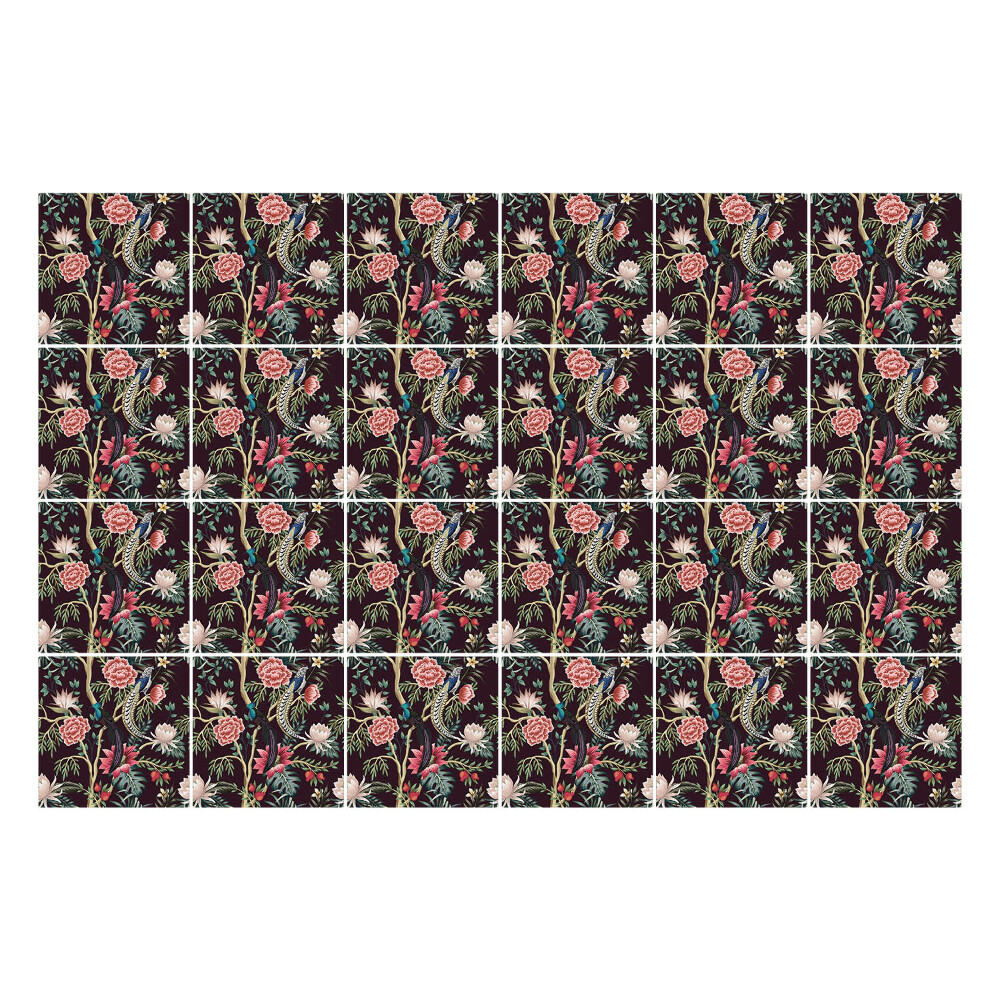 Autocolante gresie si faianta Motiv floral vertical