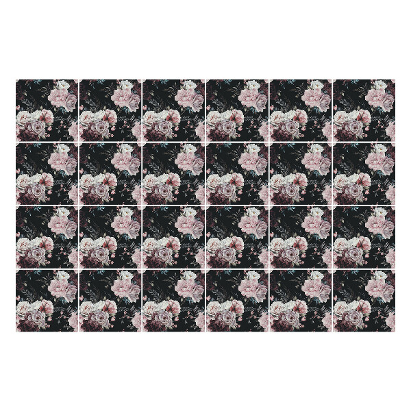 Autocolante gresie Motiv floral în desene