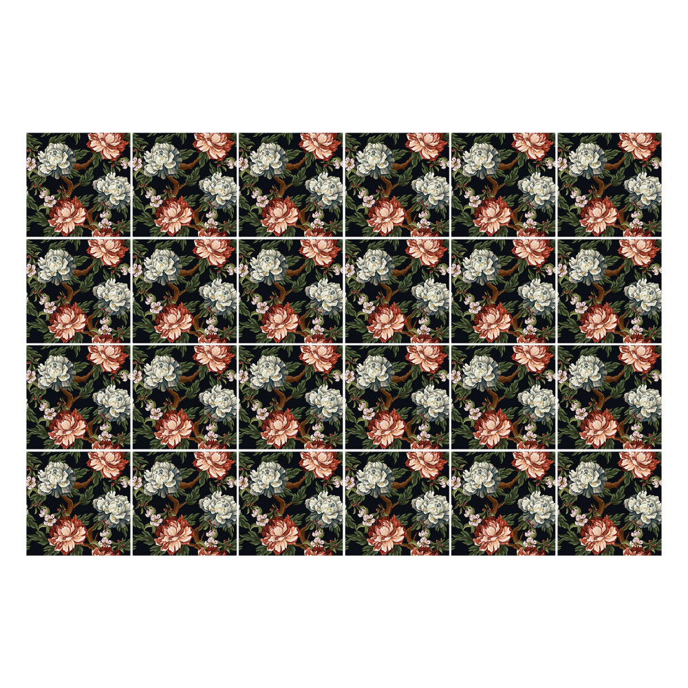 Autocolante gresie Motiv floral în desiș