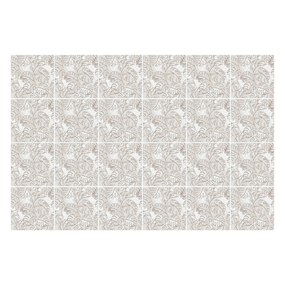 Autocolante gresie si faianta Frunze tropicale într-un aranjament