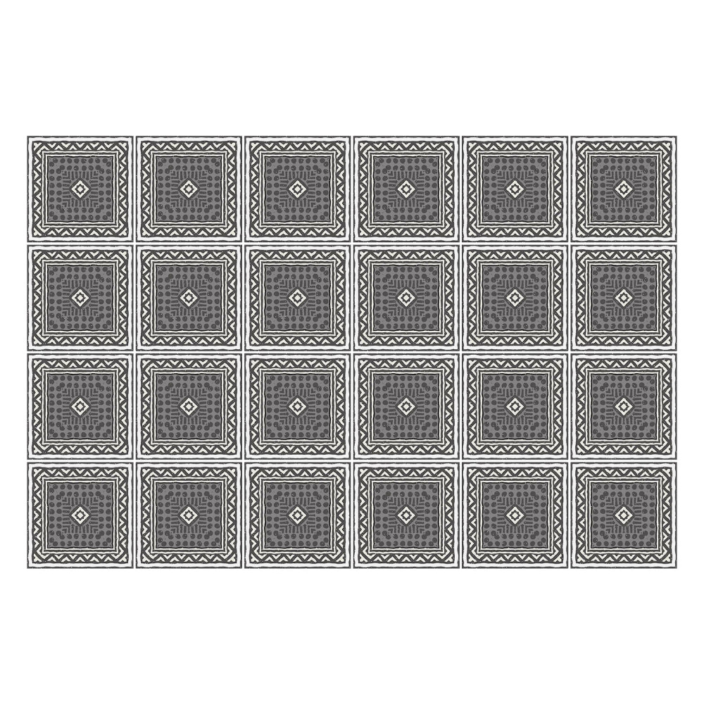 Autocolante pentru gresie Placi patrate cu ornamente