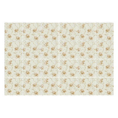 Autocolante gresie Flori delicate pe fundal